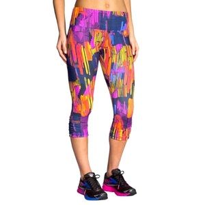 Brooks “Greenlight” Multi-colored Crop Tight